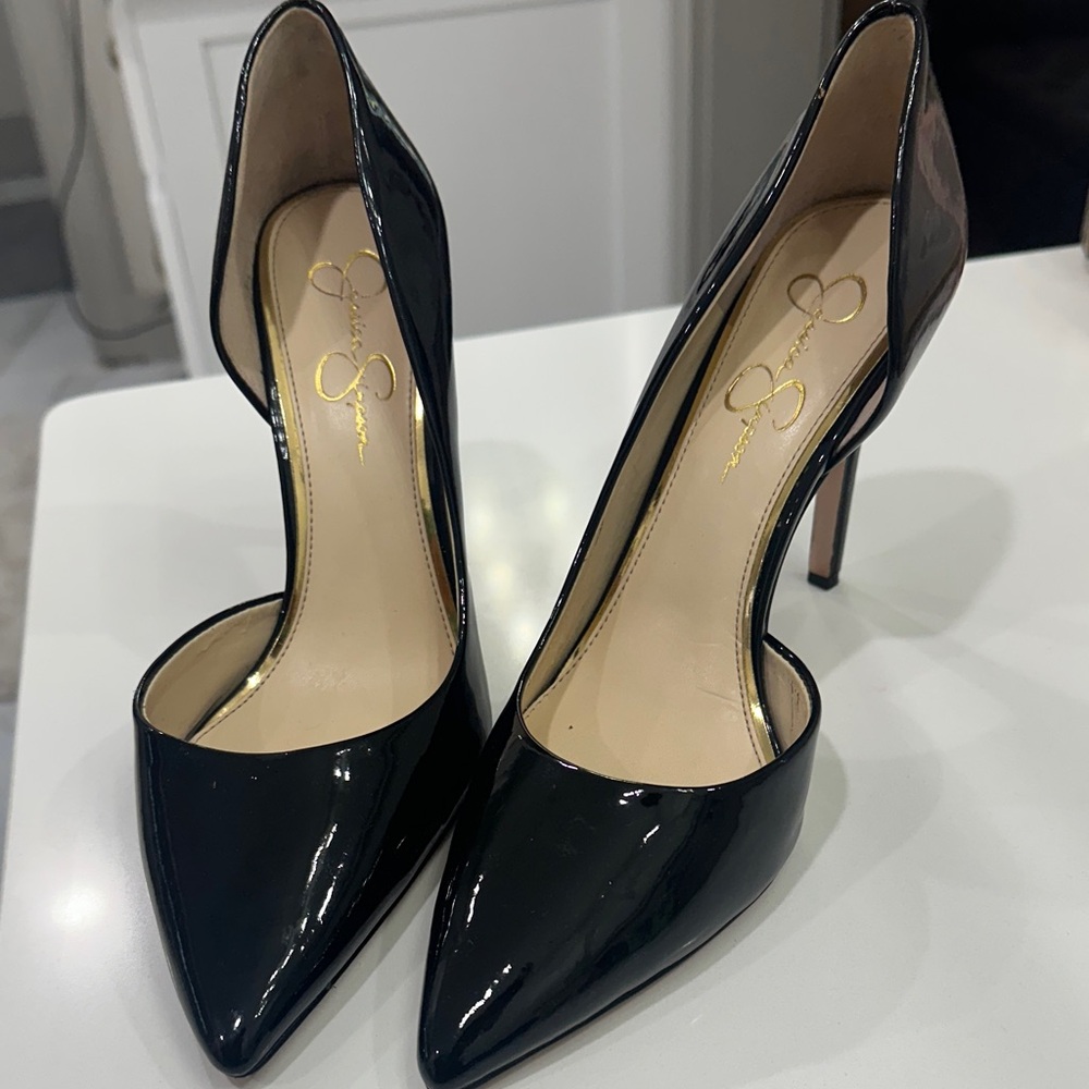Jessica Simpson Black Patent Leather Heels